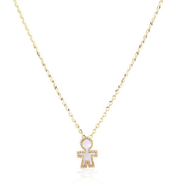 Collana in oro e madreperla bianca Bimbi gioielli