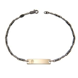 Bracciale uomo argento rodiato