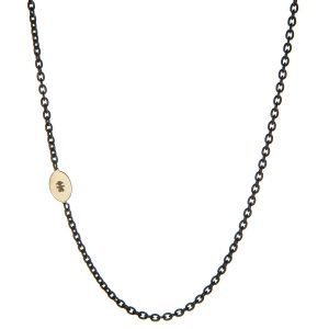 collana Bimbi Gioielli da uomo argento rodiato e oro fronte