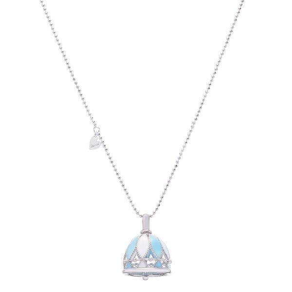collana in argento con ciondolo bell blu di Bimbi Gioielli