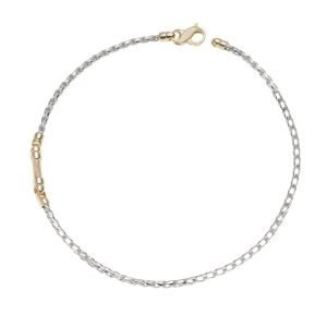 Bracciale uomo in oro bianco e oro Bimbi gioielli