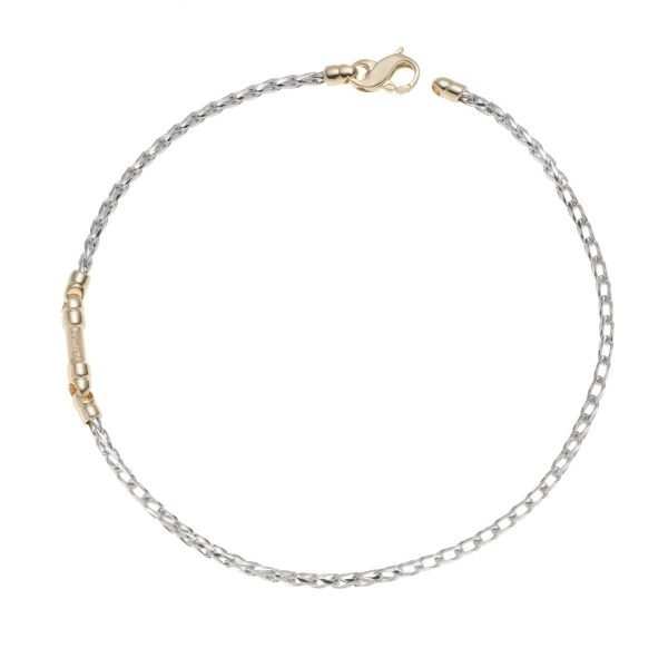 Bracciale uomo in oro bianco e oro Bimbi gioielli