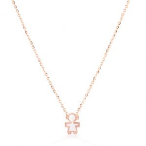 Collana con pendente madreperla bianca Bimbi Gioielli