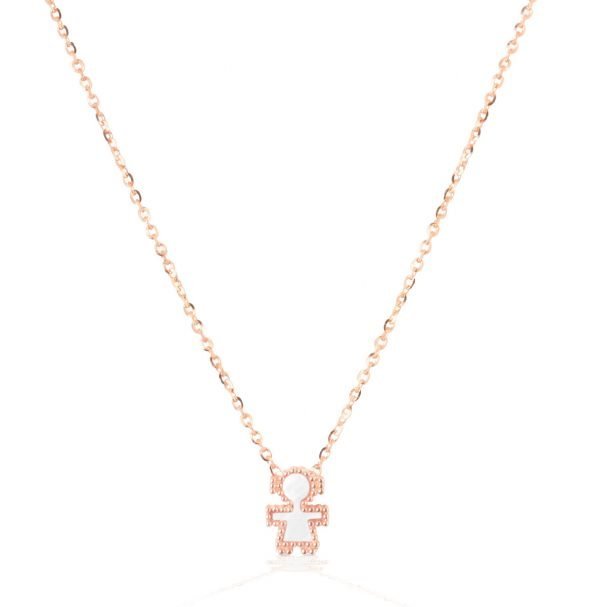 Collana con pendente madreperla bianca Bimbi Gioielli