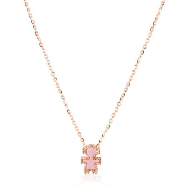 Collana pendente madreperla rosa gioielli Bimbi