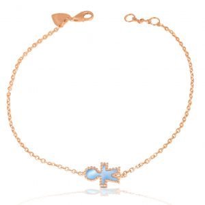 Bracciale in oro e madreperla blu gioielli bimbi