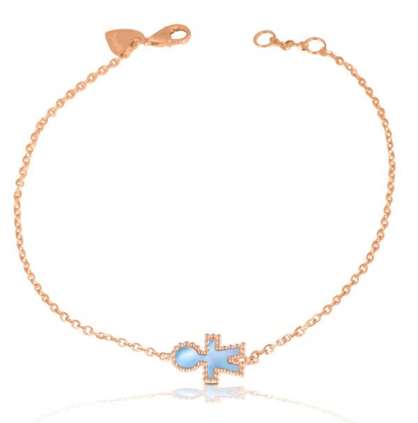 Bracciale in oro e madreperla blu gioielli bimbi