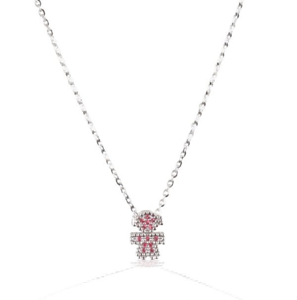 Collana in oro con topazi rosa di Bimbi Gioielli