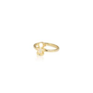 Anello in oro e madreperla bianca Bimbi Jewels