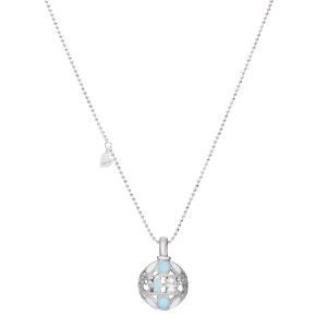 Collana in argento con ciondolo blu bimbi gioielli