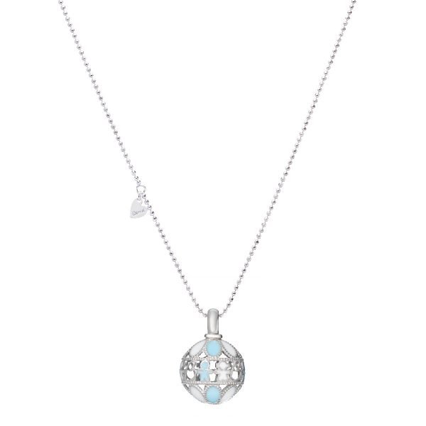 Collana in argento con ciondolo blu bimbi gioielli