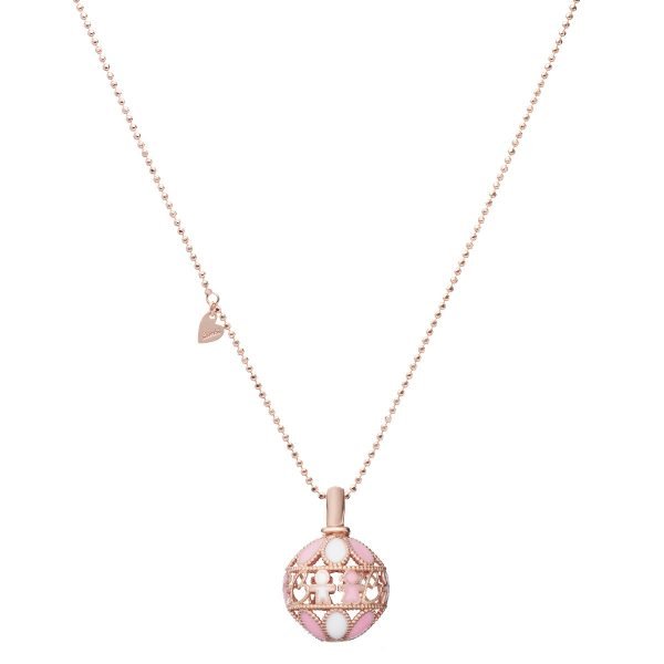 Collana argento con ciondolo rosa bimbi gioielli