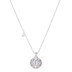 Collana ciondolo argento rosa e blu bimbi gioielli